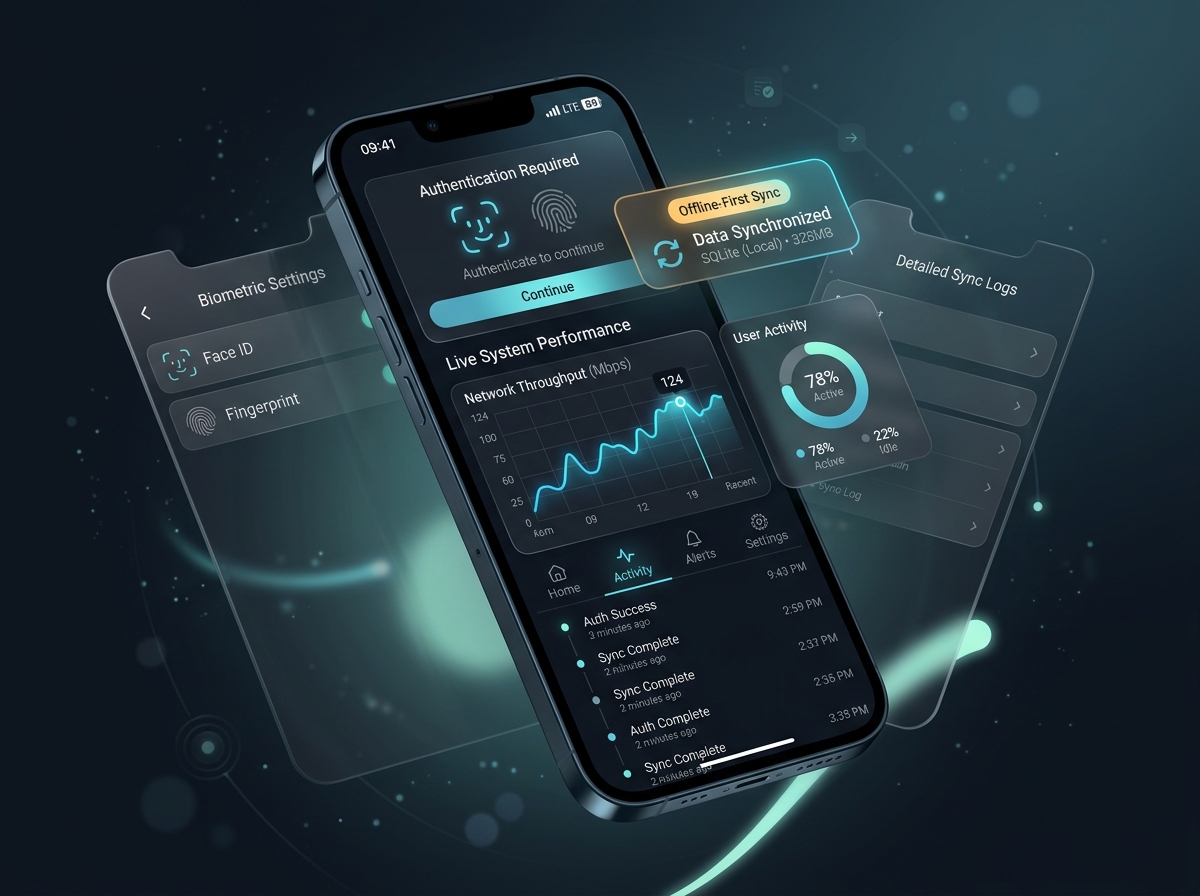 Synthora Native Flutter Mobile App with Biometric Auth